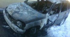 ​На Житомирщині лісівнику спалили машину. ФОТО/