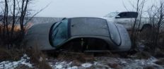 На Житомирщине в поле нашли автомобиль с пьяным угонщиком за рулем. ФОТО/